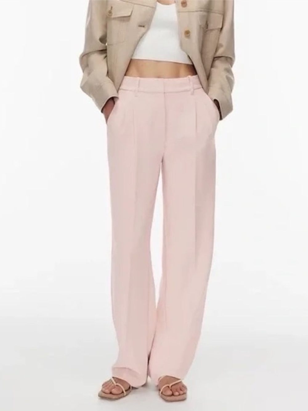 Aritzia Wilfred Effortless Pants in Poetic Pink